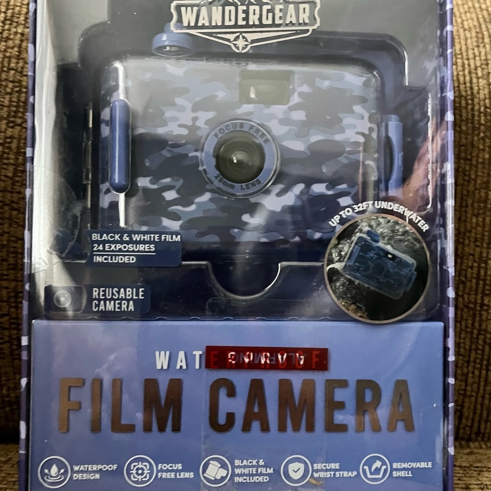 Wander Blue Retail Box with Barcode and Warning Label